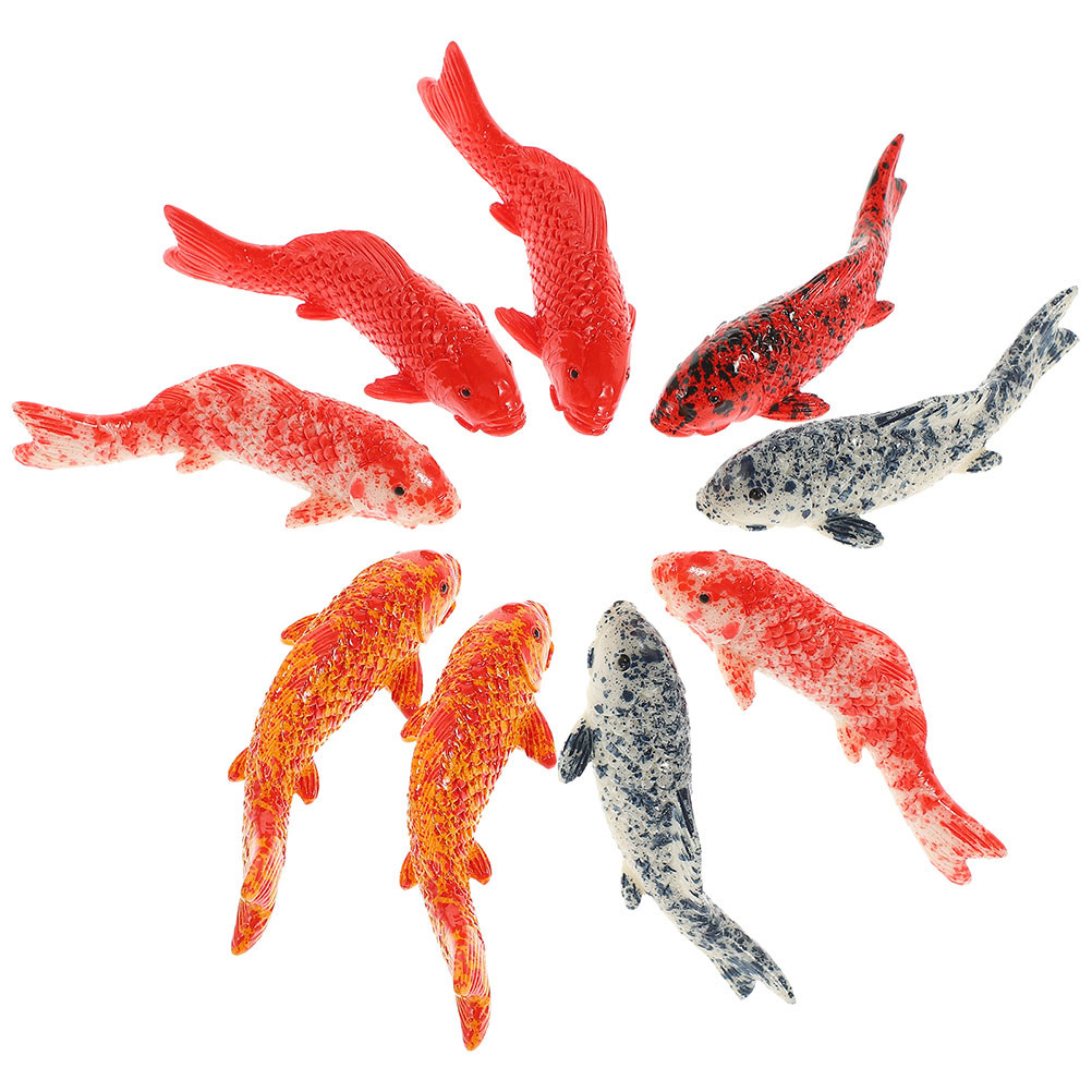 Aquarium Fish Koi - 10 mini-statues de poissons Koi rouges