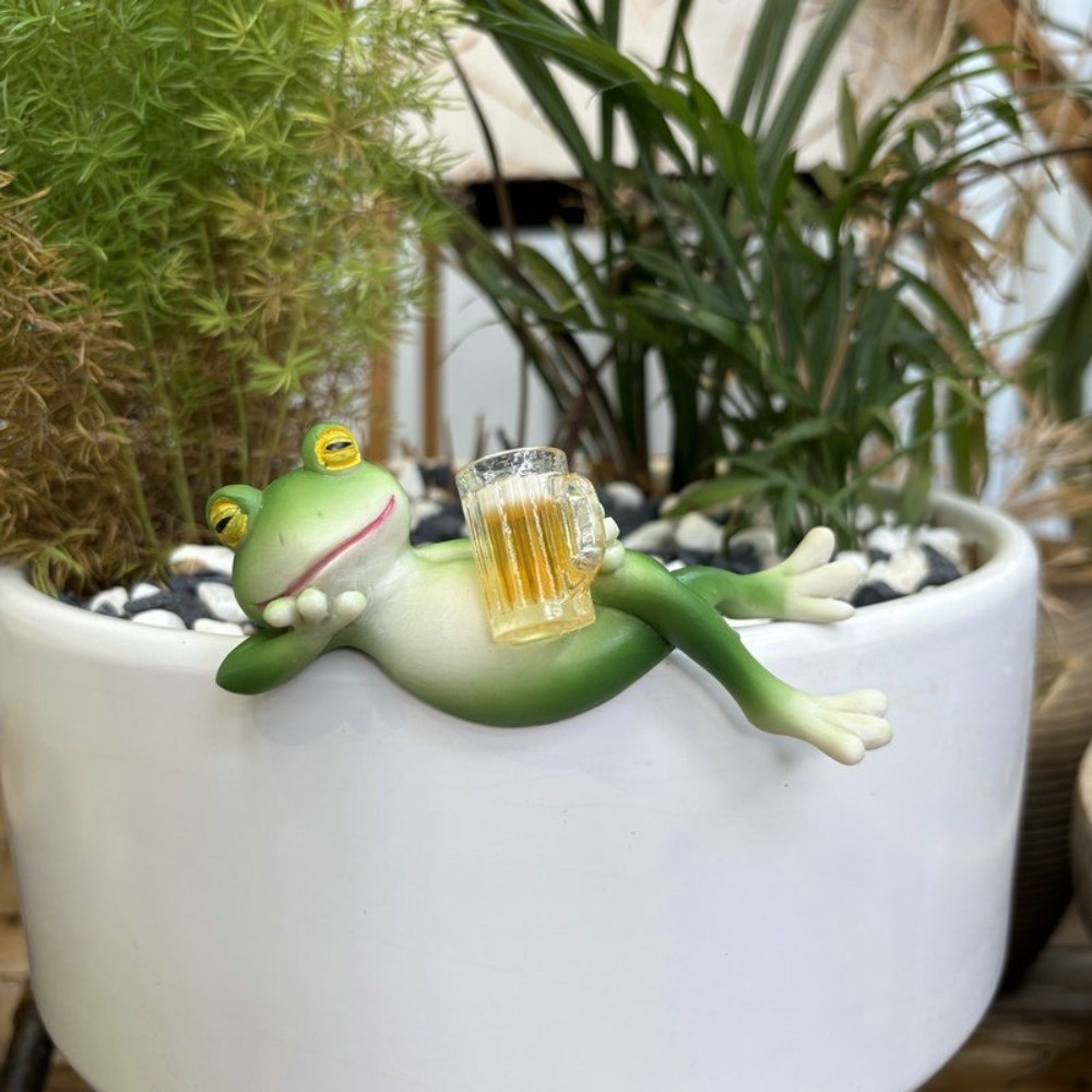 Aquarium Fish Pot - Pot de fleur suspendu bord grenouille,