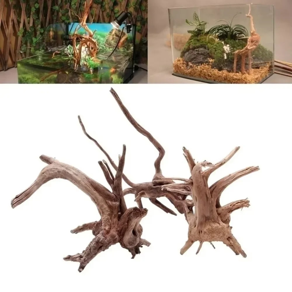 Aquarium Fish Fishing - Décoration d'aquarium en bois flotté naturel