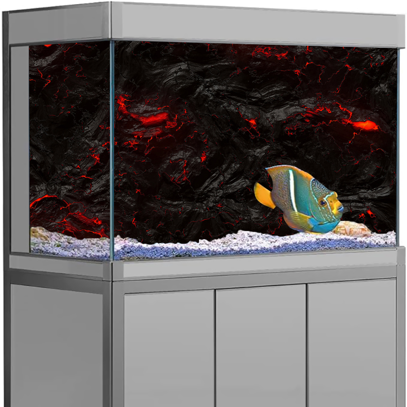 Aquarium Fish Wallpaper Hd - Autocollant de fond d'aquarium en pierre