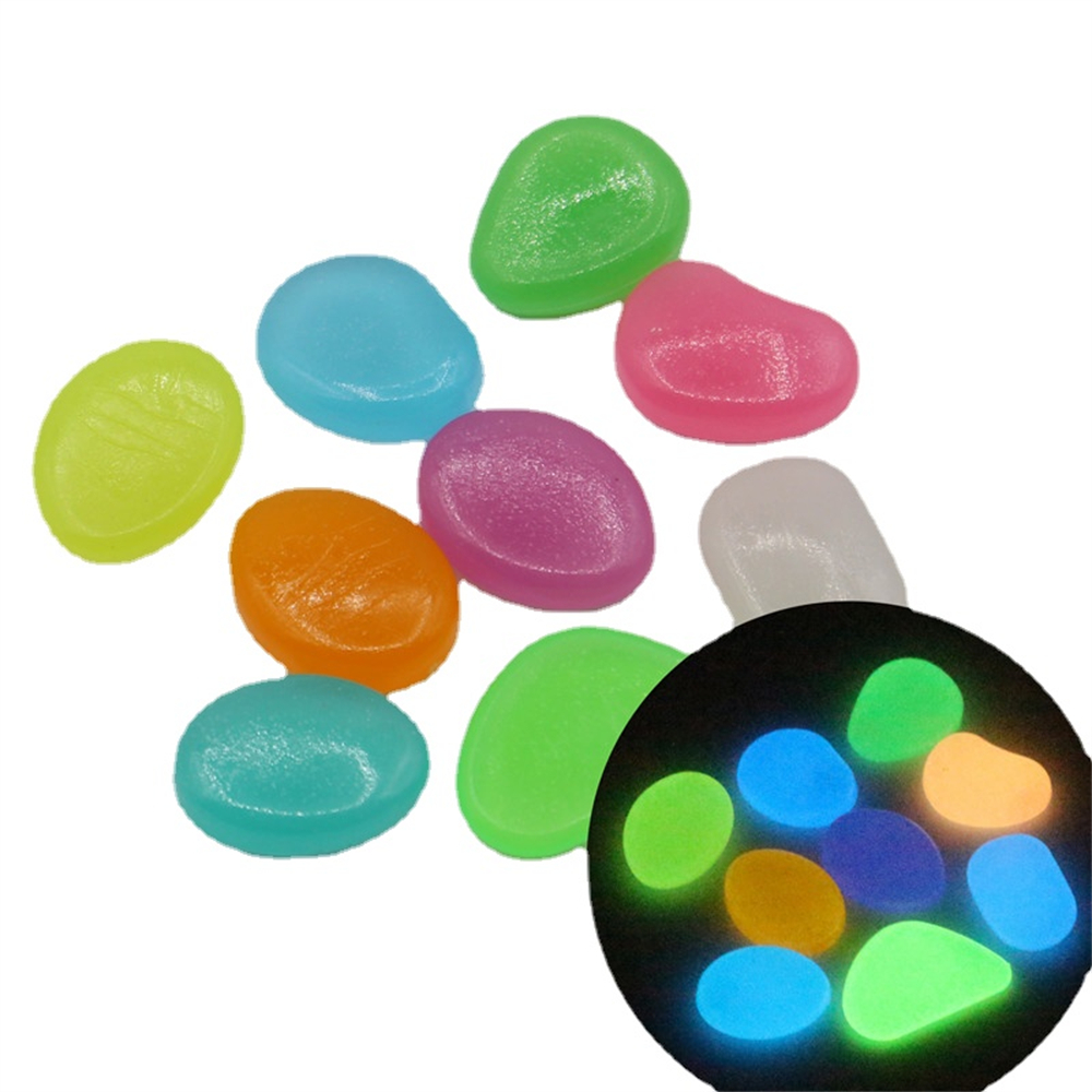 Aquarium Fish Fishing - 50pcs pierre lumineuse fluorescente gravier galets