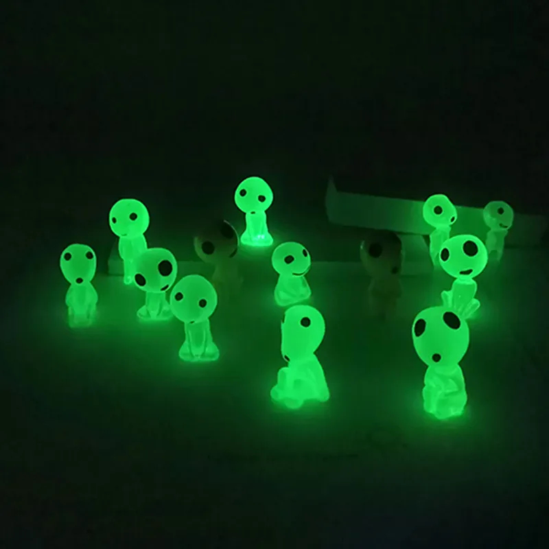 Aquarium Fish Fishing - Figurines d'elfes lumineuses miniatures, décorations pour