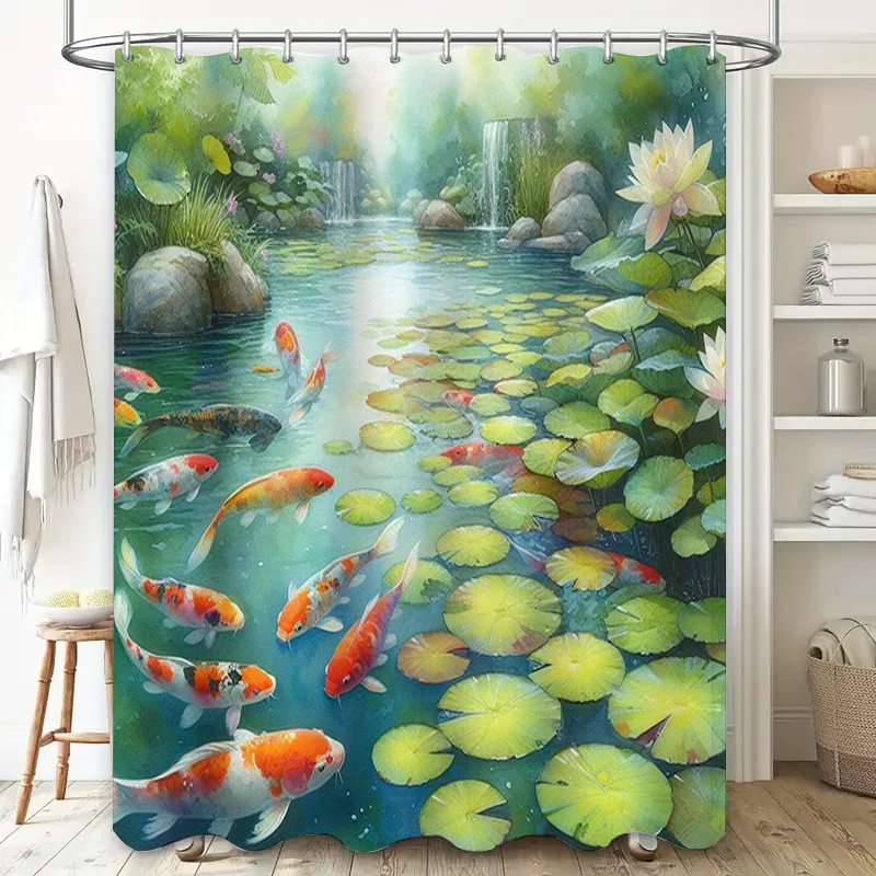 Rideau de douche aux poissons  - Aquarium Fish Koi avis et prix
