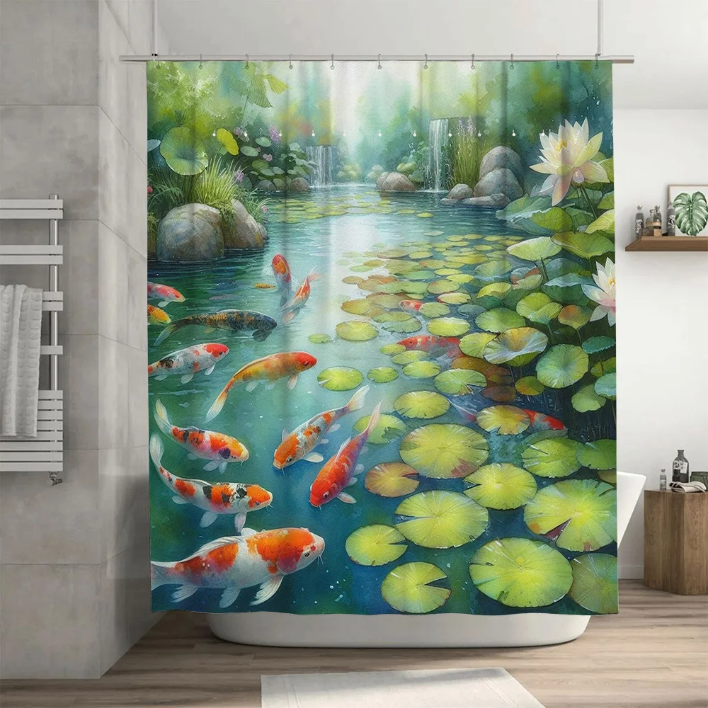 Rideau de douche aux poissons  - Aquarium Fish Koi avis et prix