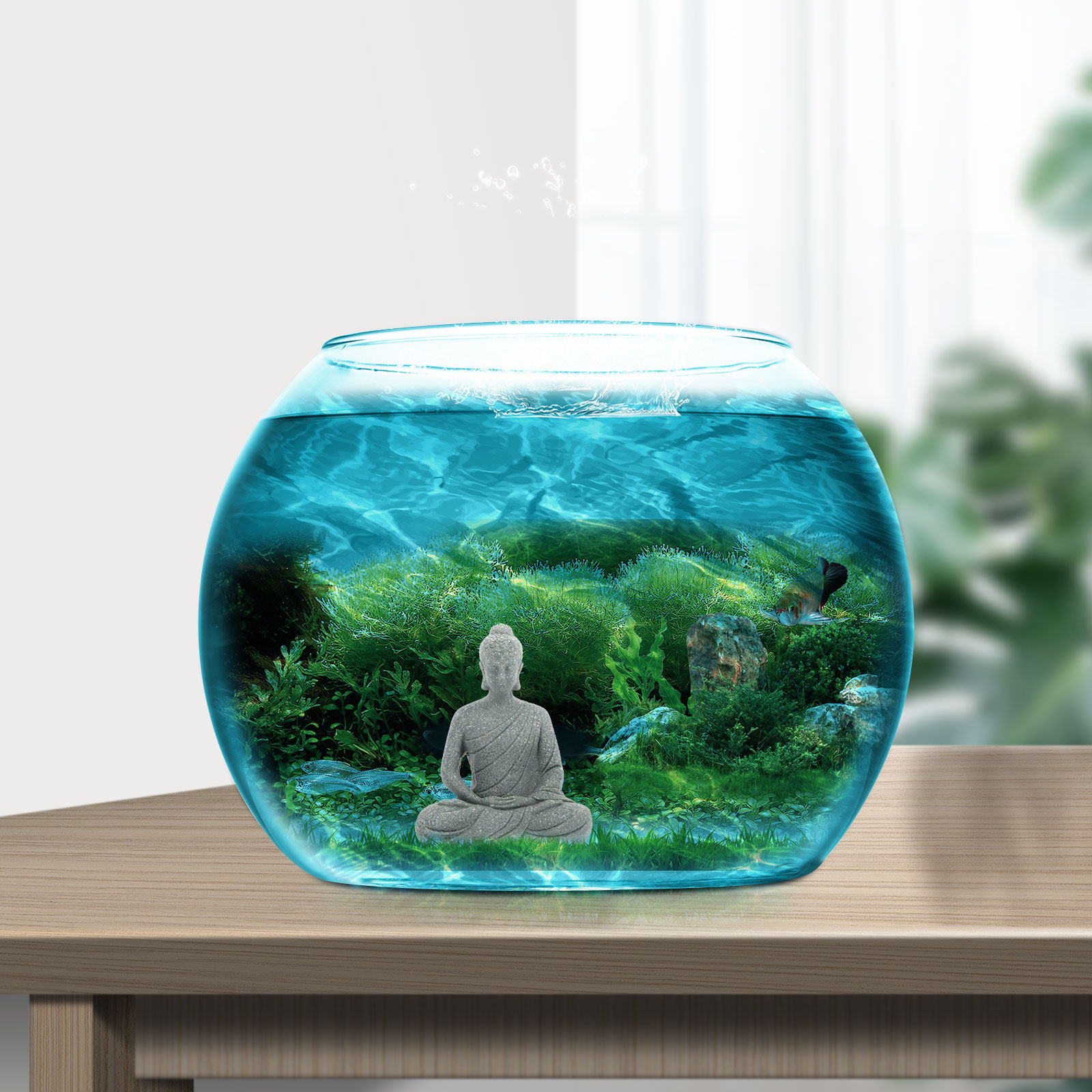 Mini Statue de Bouddha en Rési - Aquarium Fish Usa avis et prix