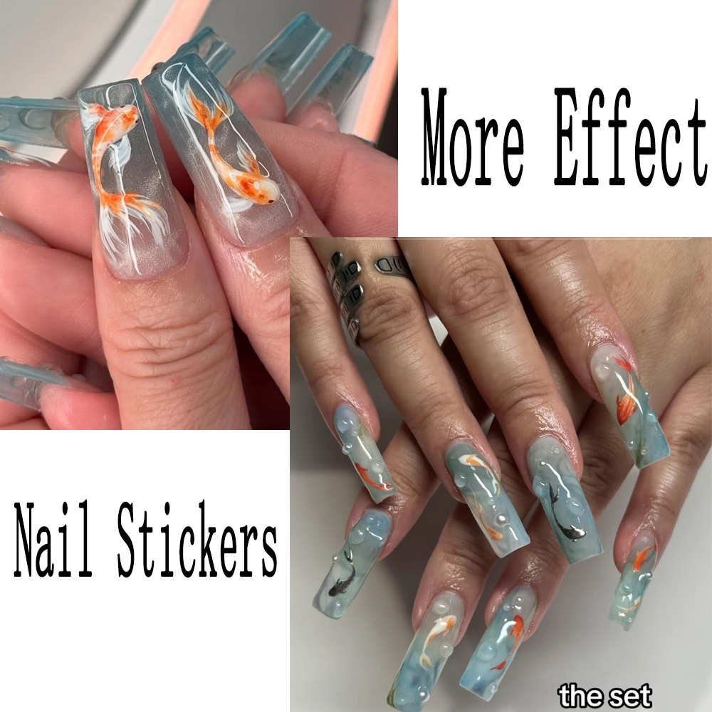 2 autocollants 5D pour ongles, - Aquarium Fish Koi avis et prix