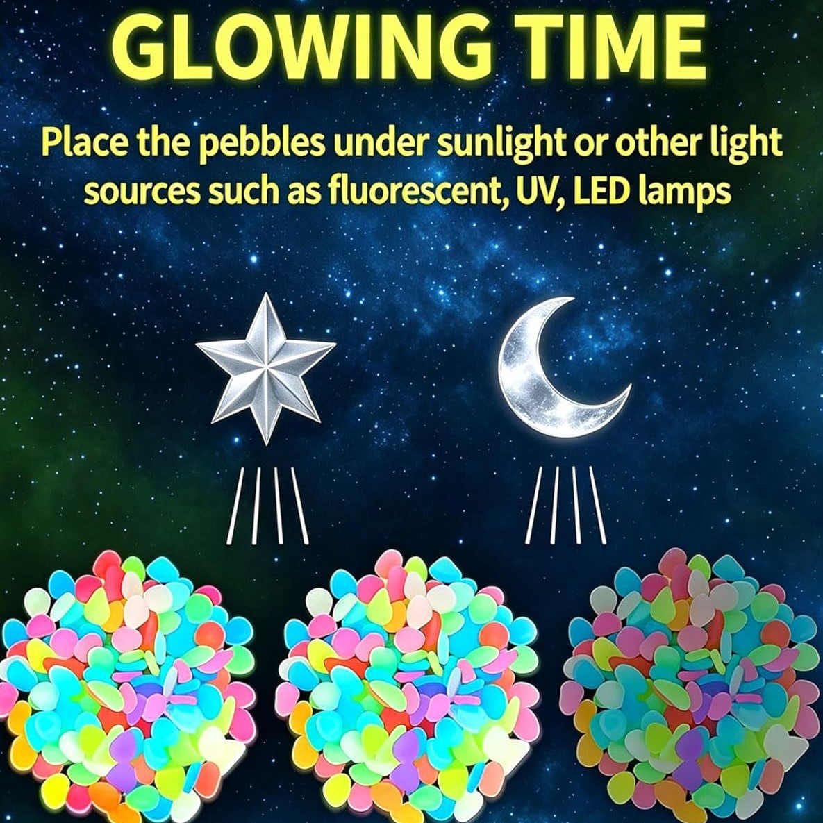 Galets lumineux colorés qui br - Aquarium Fish Pot avis et prix