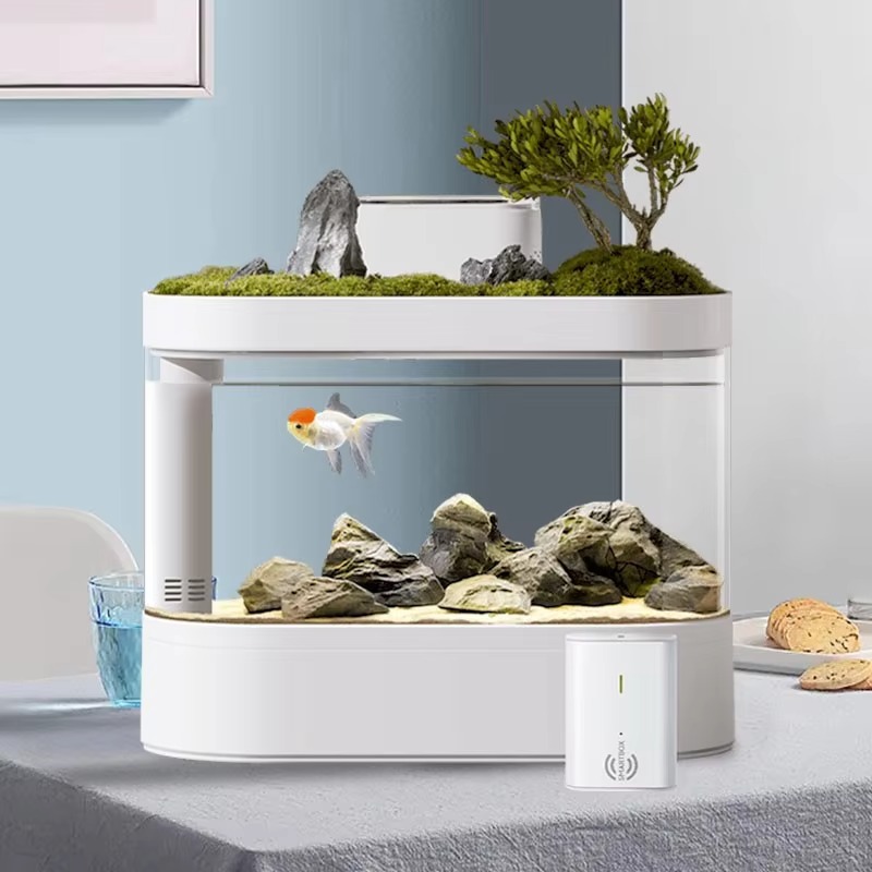 Aquarium intelligent de bureau - Aquarium Fish Feeder avis et prix