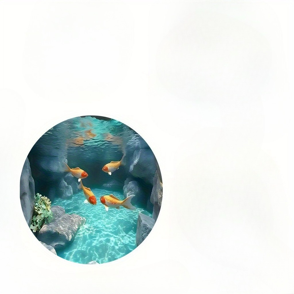 Tapis rond en polaire avec scè - Aquarium Fish Japanese avis et prix